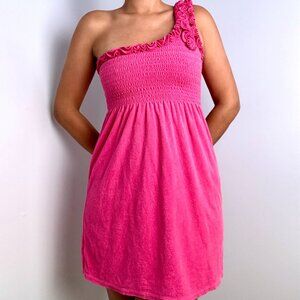 Y2K Juicy Couture Pink One Shoulder Dress